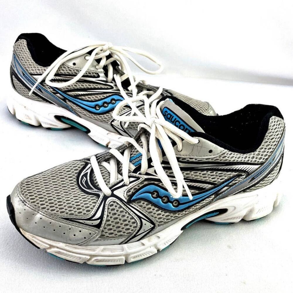 Saucony Cohesion 6 Athletic Running Training Shoes Women Sz 10 Gray Blue